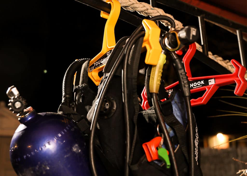 Heavy Duty hanger for Scuba Diving Gear | scuba gear hanger