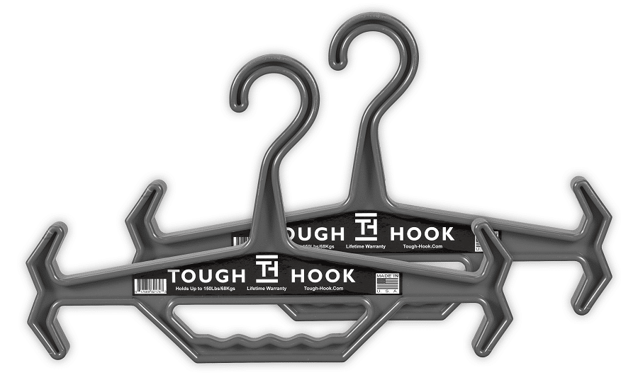Original Gray SMALLER | Heavy Duty Hangers by Tough Hook