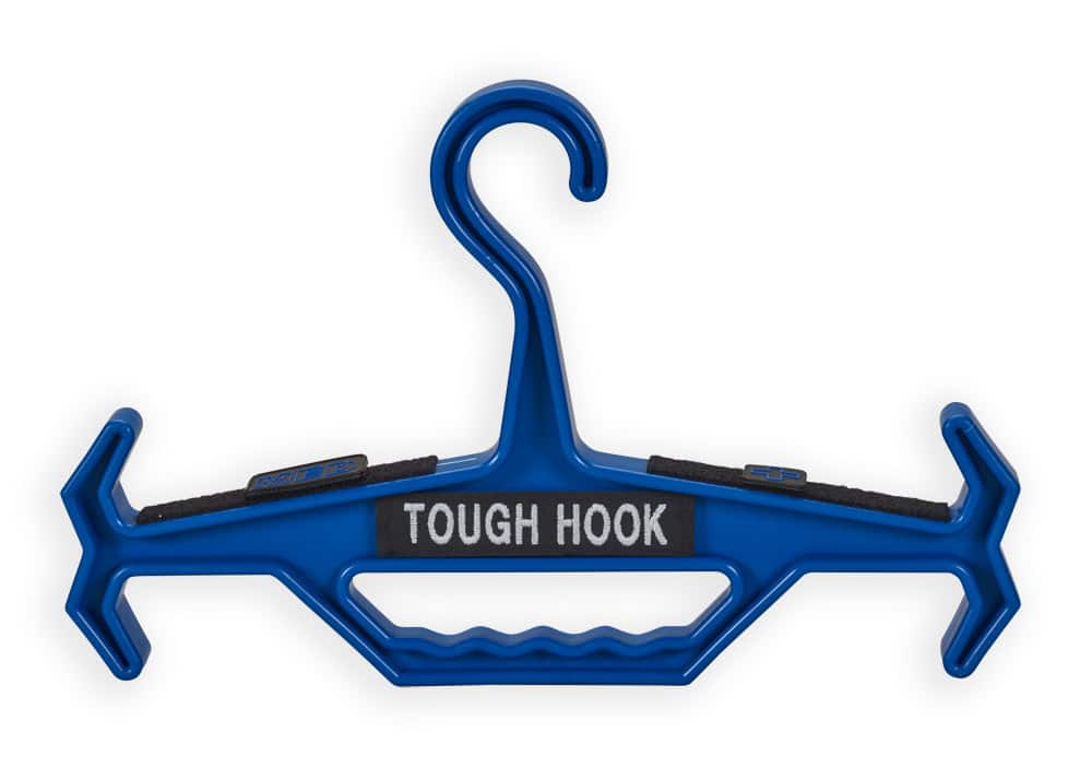 Blue E 3 Velcro strips with labels | Heavy Duty Hangers by Tough Hook
