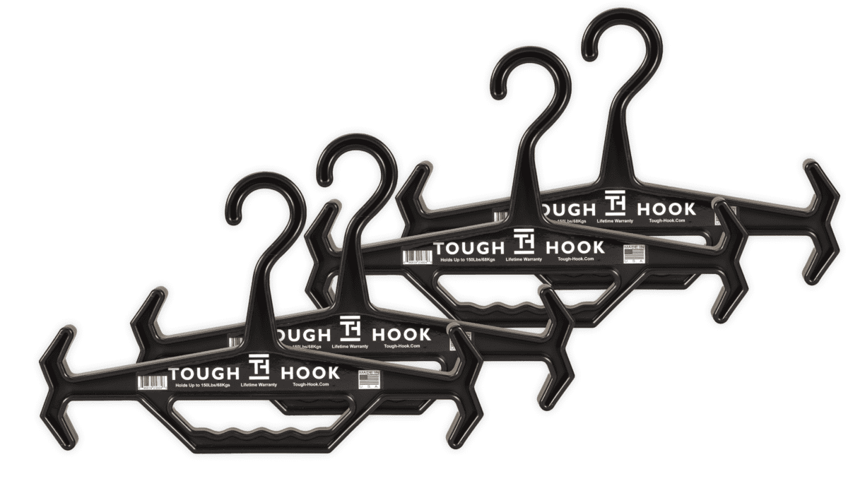 DOUBLE BLACK AND BLACK TOUGH HOOK HANGER 4 | Heavy Duty Hangers by Tough Hook
