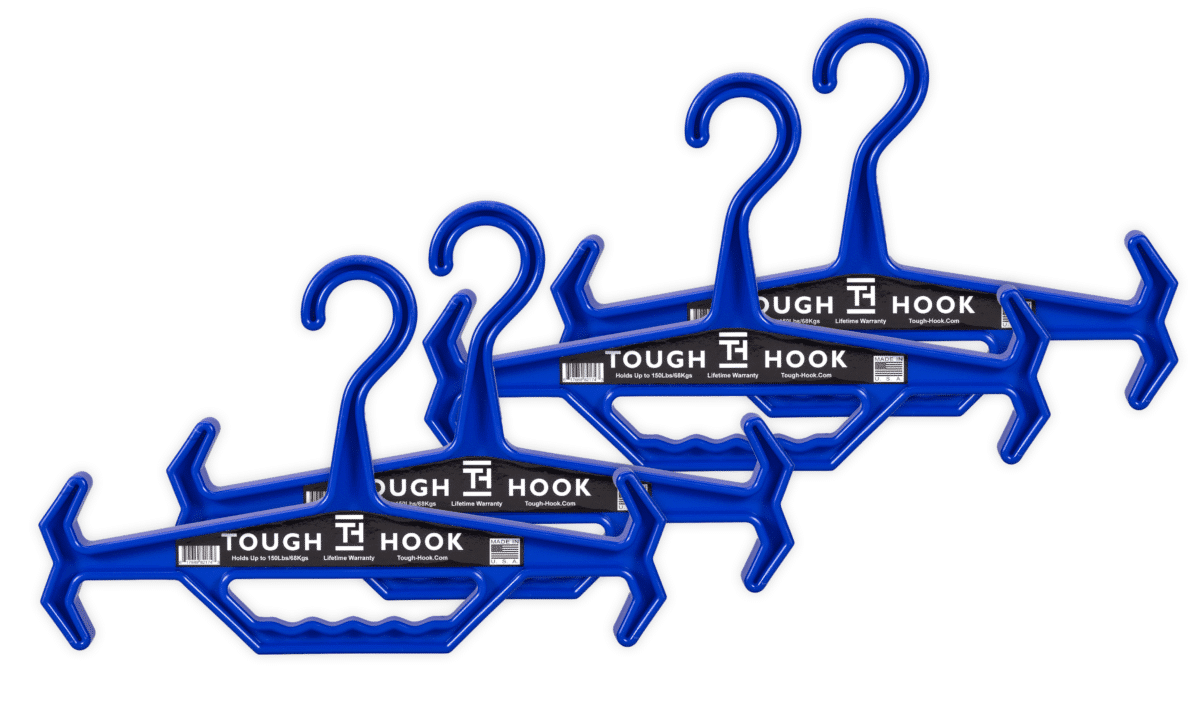 DOUBLE BLUE AND BLUE TOUGH HOOK HANGER 4 | Heavy Duty Hangers by Tough Hook