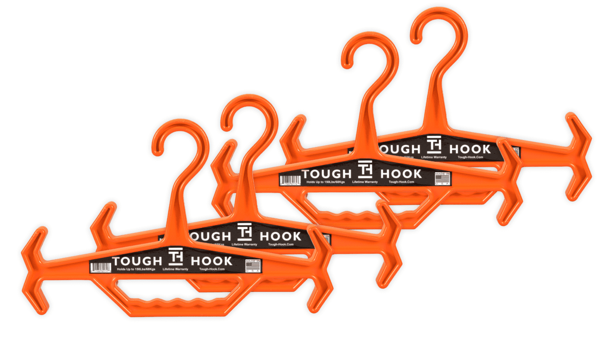 DOUBLE ORANGE AND ORANGE TOUGH HOOK HANGER 4 | Heavy Duty Hangers by Tough Hook