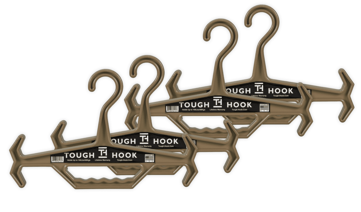 DOUBLE TAN AND TAN TOUGH HOOK HANGER 4 | Heavy Duty Hangers by Tough Hook
