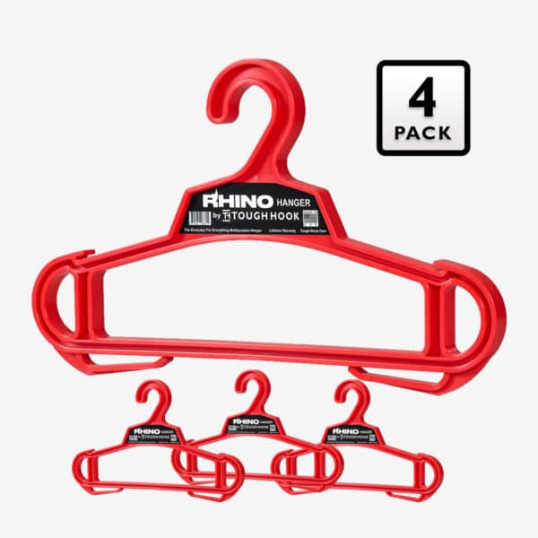 4 Pack RHINO Clothes Hanger Bundle