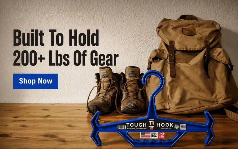 Take a Hike! - With the right hiking gear of course. | Heavy Duty Hangers by Tough Hook clothes and shoes