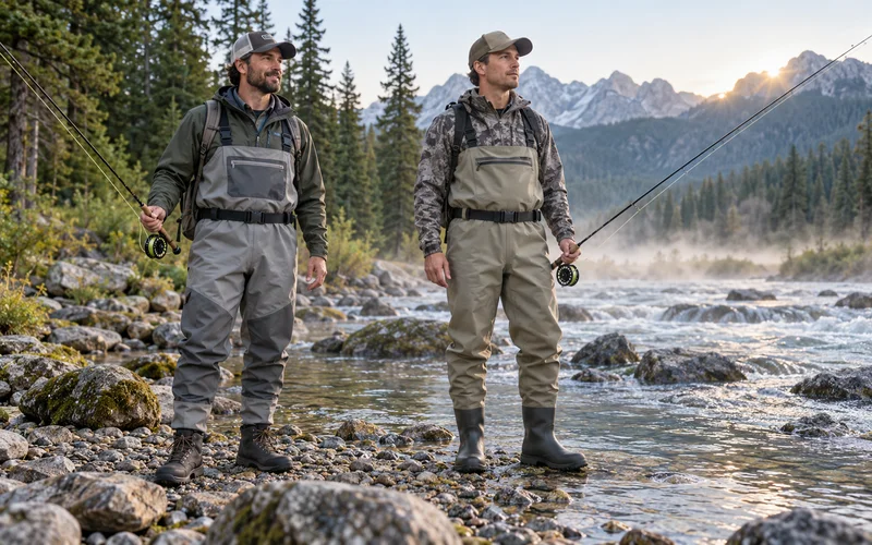 Revolutionize Your Fishing with High and Dry Waders | Heavy Duty Hangers by Tough Hook Open versus Closed Bottom Waders