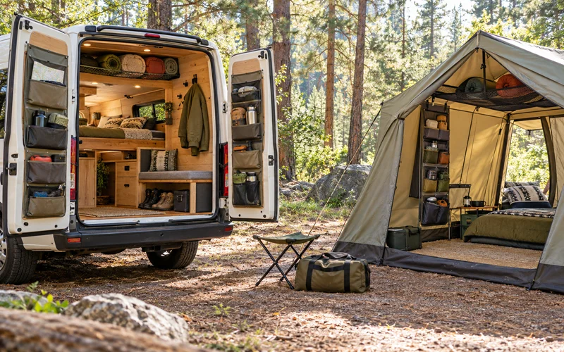 Built to Move: The Best Hanger for Road Trips, Van Life, and Camping Setups | Heavy Duty Hangers by Tough Hook How to Maximize Hanging Space in a Van, Camper or Tent