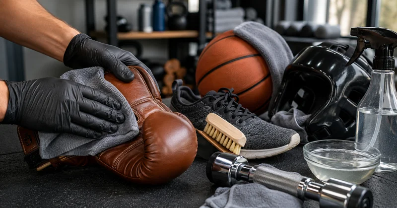 Clean sports equipments