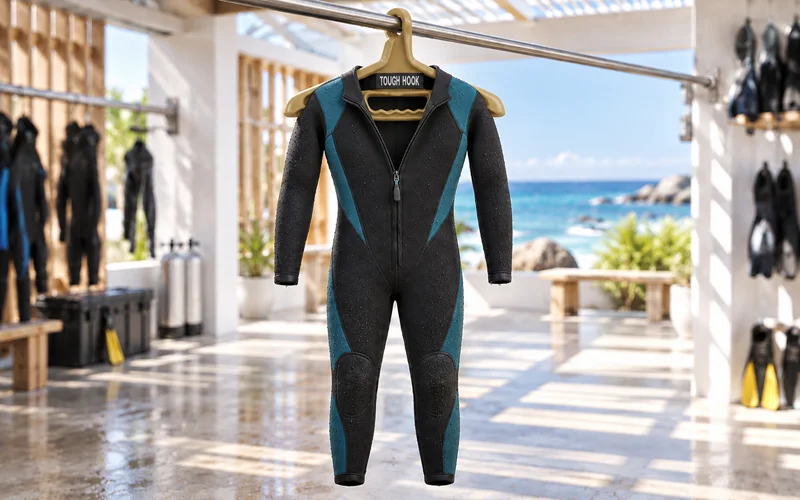 The Best Hanger for Wetsuits and Life Vests | Heavy Duty Hangers by Tough Hook Wide Shoulder Design Prevents Distortion