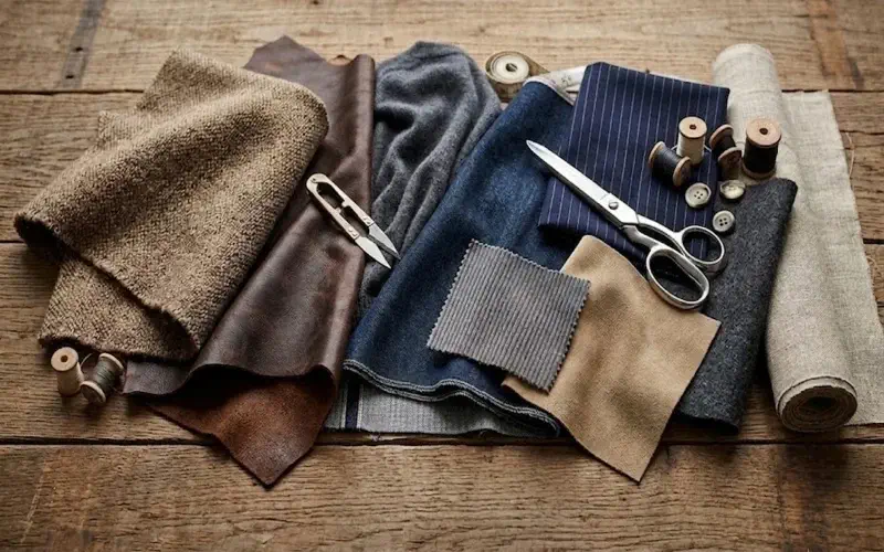 Wool, leather, and structured fabrics compared for shoulder-indent risk