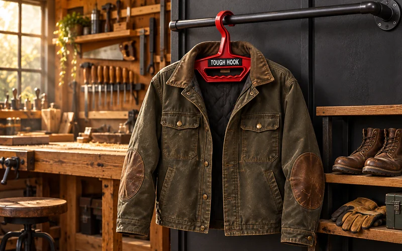 Heavy duty hanger for workwear