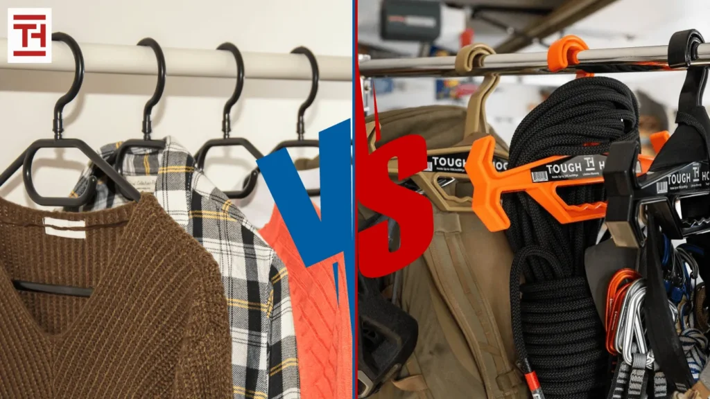 Heavy-duty hanger vs standard plastic hanger (1) Heavy-duty hanger vs standard plastic hanger