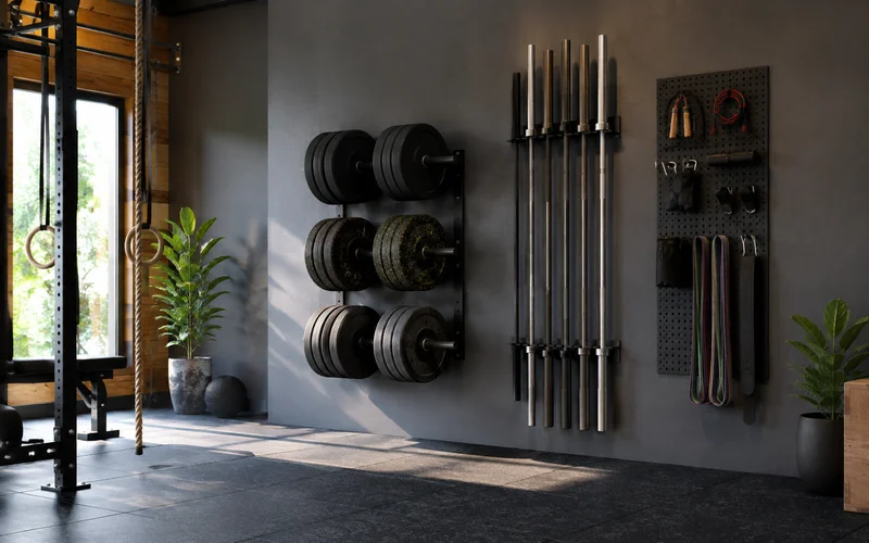 Tips to Organize Crossfit Equipment with Heavy Duty Hangers | Heavy Duty Hangers by Tough Hook Plates and Barbells