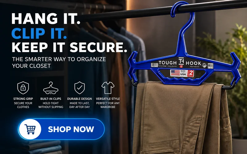Secure & Stylish: The Rise of Hangers with Clips | Heavy Duty Hangers by Tough Hook tough hook hanger with clip