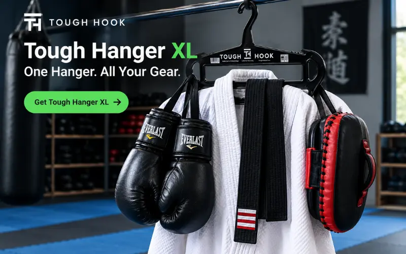 Heavy-Duty Hangers for Martial Arts and Combat Sports Gear: Store It Right | Heavy Duty Hangers by Tough Hook heavy duty hanger